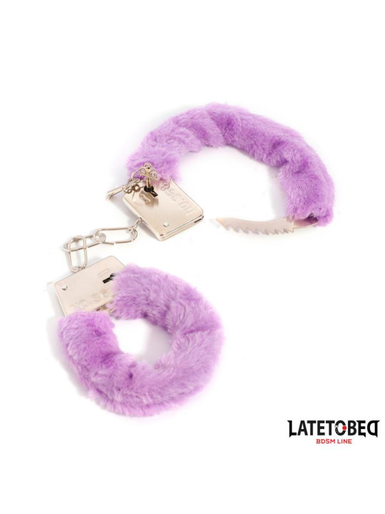 Esposas de Metal Furry de Pelo Púrpura