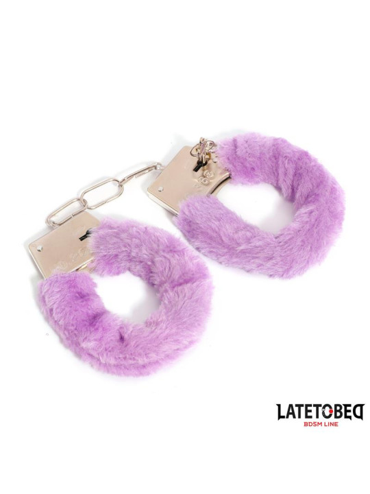 Esposas de Metal Furry de Pelo Púrpura