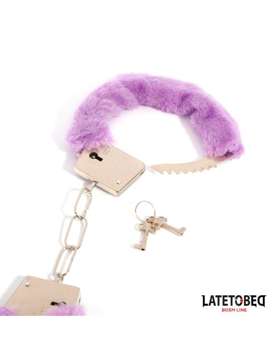 Esposas de Metal Furry de Pelo Púrpura