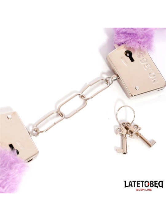 Esposas de Metal Furry de Pelo Púrpura