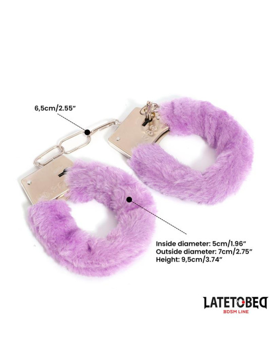 Esposas de Metal Furry de Pelo Púrpura