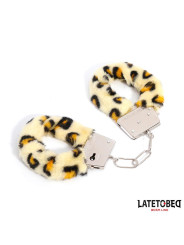 Esposas de Metal Furry con Pelo Animal Print Leopardo
