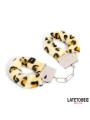 Esposas de Metal Furry con Pelo Animal Print Leopardo