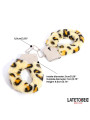 Esposas de Metal Furry con Pelo Animal Print Leopardo