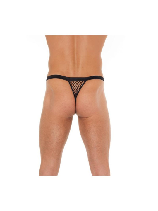 Tanga Rejilla Negro Talla Única