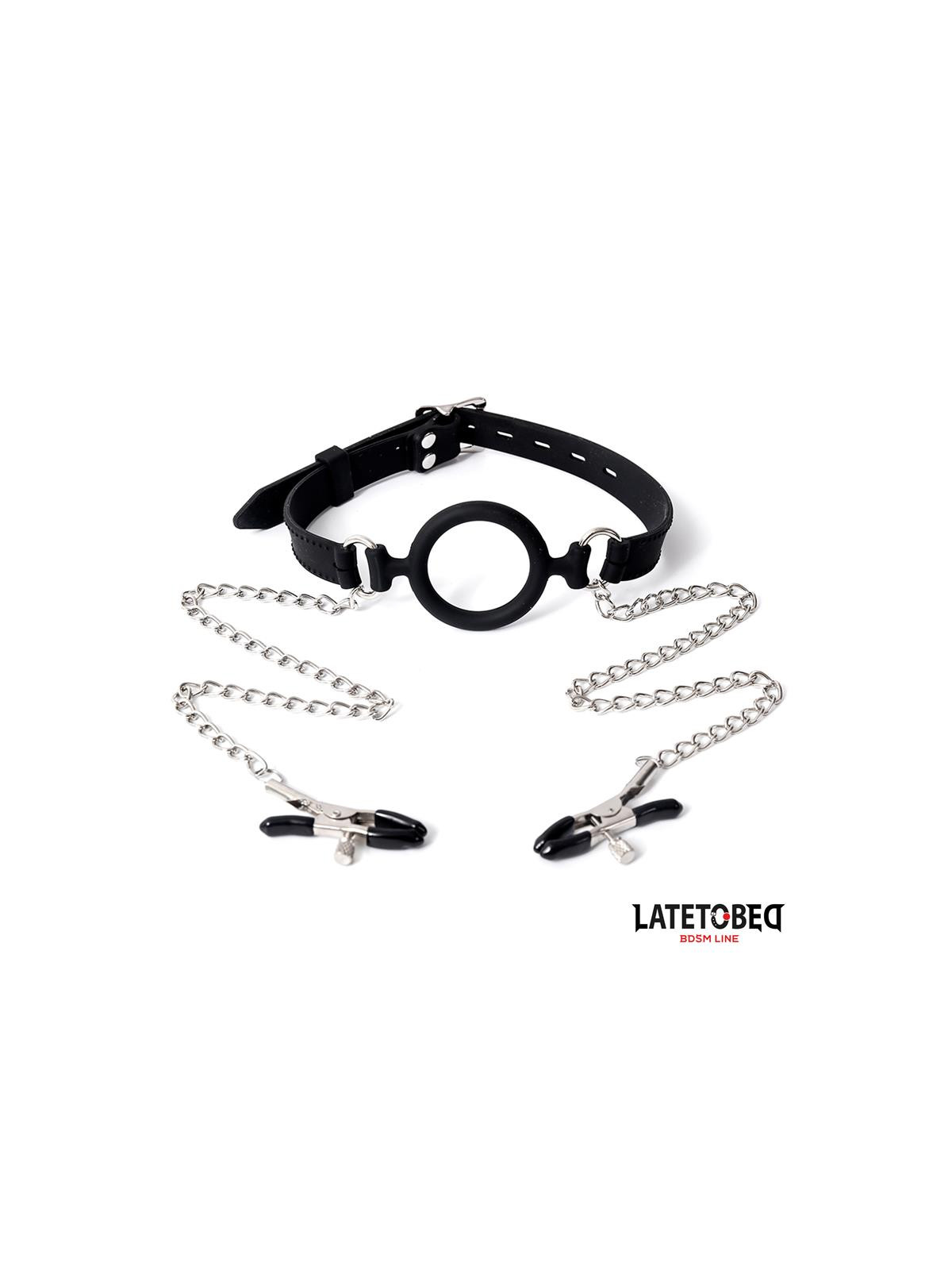 Mordaza de Aro con Pinzas para Pezones