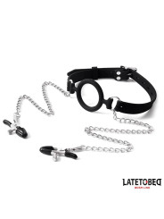 Mordaza de Aro con Pinzas para Pezones