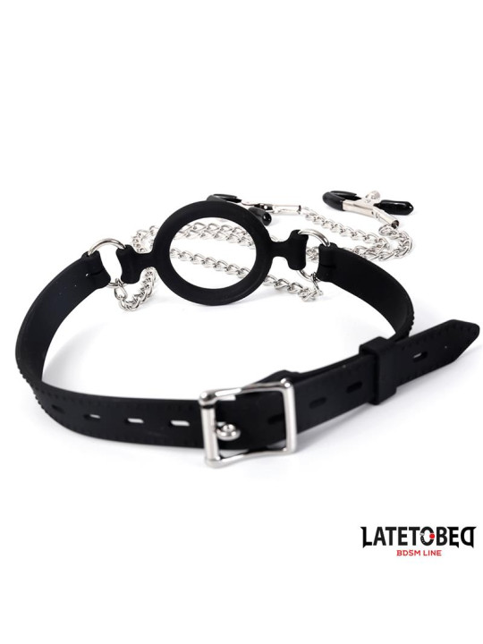 Mordaza de Aro con Pinzas para Pezones