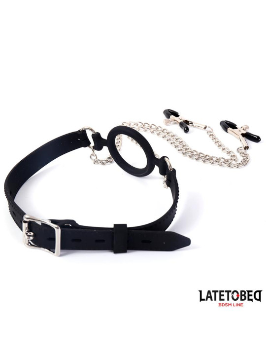 Mordaza de Aro con Pinzas para Pezones