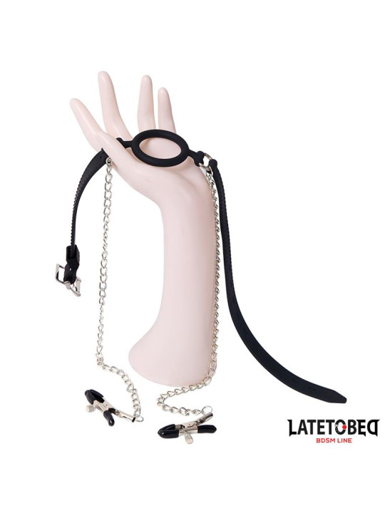 Mordaza de Aro con Pinzas para Pezones