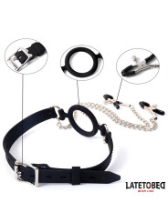 Mordaza de Aro con Pinzas para Pezones