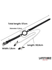 Mordaza de Aro con Pinzas para Pezones