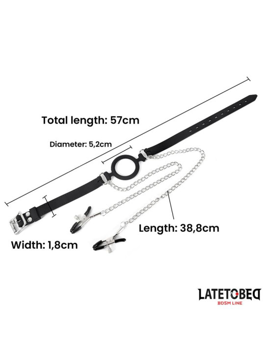 Mordaza de Aro con Pinzas para Pezones