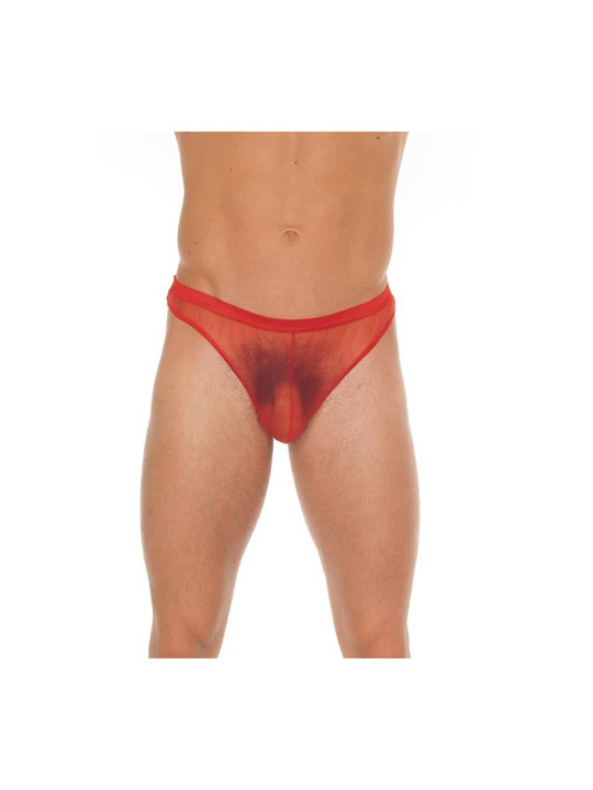 Tanga Rejilla Rojo Talla Única