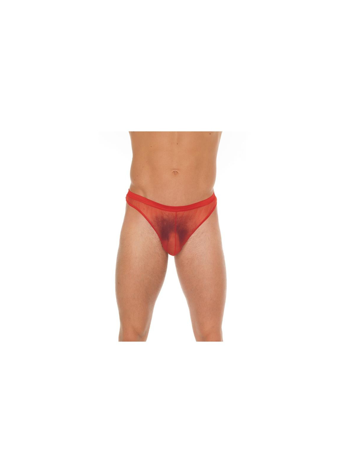 Tanga Rejilla Rojo Talla Única