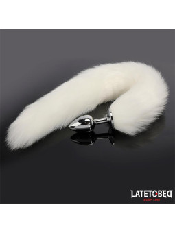 Plug Anal con Cola Blanco 40 cm - Juguetes XXX: ¡Explora nuevas sensaciones!