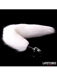 Plug Anal con Cola Blanco 40 cm - Juguetes XXX: ¡Explora nuevas sensaciones!
