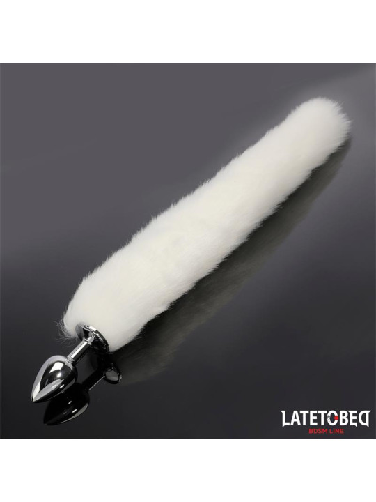 Plug Anal con Cola Blanco 40 cm - Juguetes XXX: ¡Explora nuevas sensaciones!