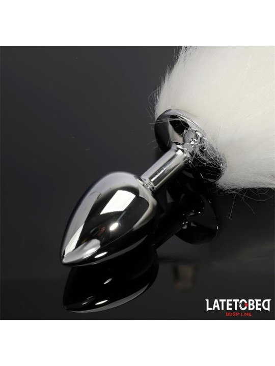 Plug Anal con Cola Blanco 40 cm - Juguetes XXX: ¡Explora nuevas sensaciones!