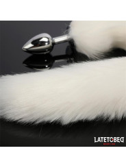 Plug Anal con Cola Blanco 40 cm - Juguetes XXX: ¡Explora nuevas sensaciones!