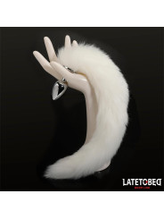 Plug Anal con Cola Blanco 40 cm - Juguetes XXX: ¡Explora nuevas sensaciones!