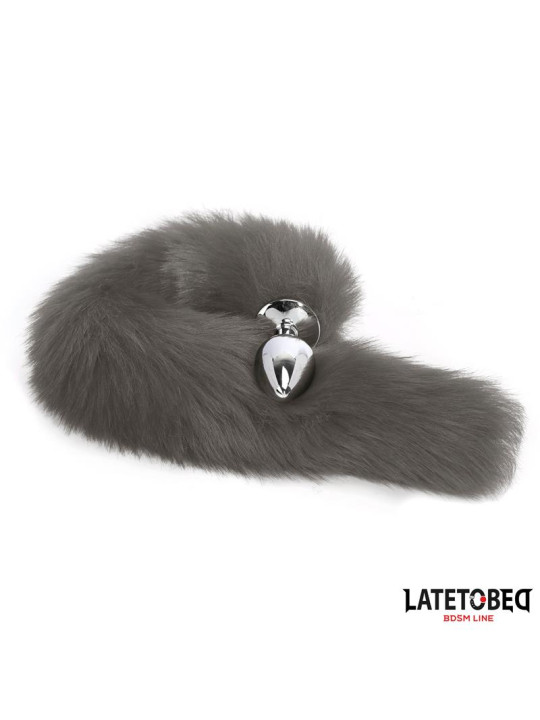 Plug Anal con Cola Gris 40 cm - Juguetes XXX: ¡Explora nuevas sensaciones!
