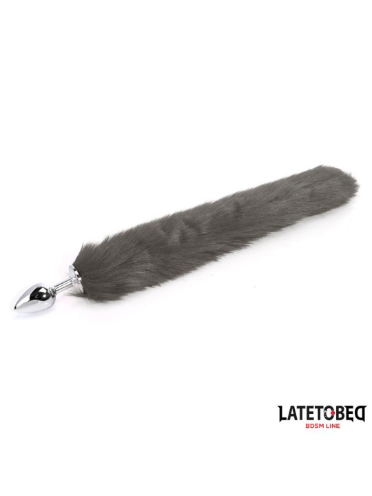 Plug Anal con Cola Gris 40 cm - Juguetes XXX: ¡Explora nuevas sensaciones!