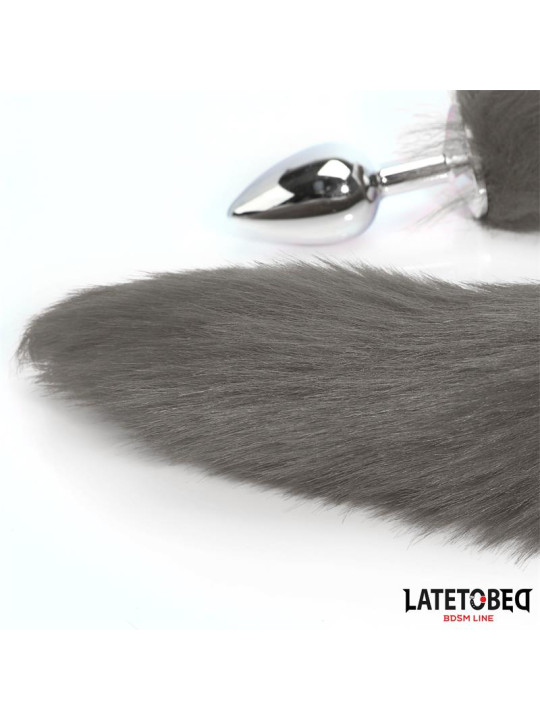 Plug Anal con Cola Gris 40 cm - Juguetes XXX: ¡Explora nuevas sensaciones!