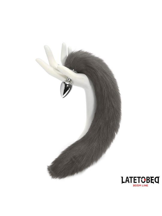 Plug Anal con Cola Gris 40 cm - Juguetes XXX: ¡Explora nuevas sensaciones!