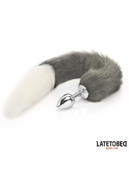 Plug Anal Cola Blanco y Negro 40 cm - Juguetes XXX | Compra Ahora