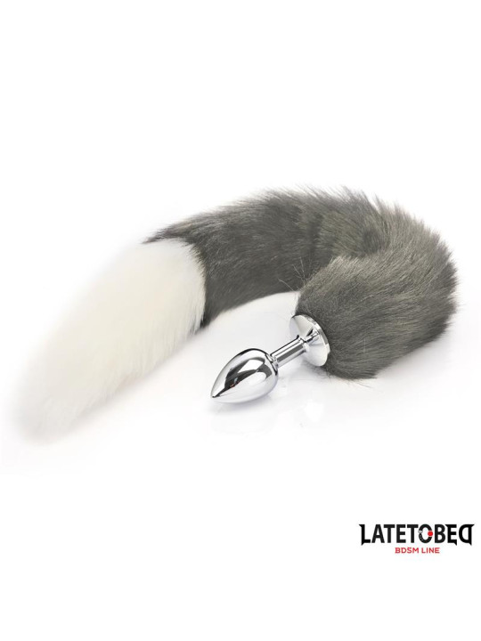 Plug Anal Cola Blanco y Negro 40 cm - Juguetes XXX | Compra Ahora