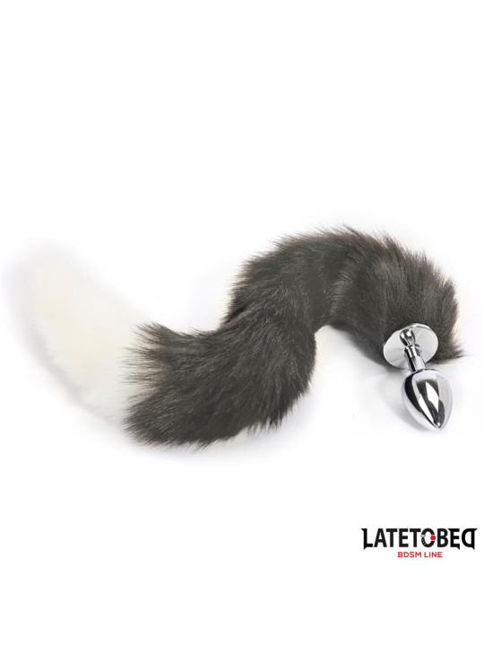 Plug Anal Cola Blanco y Negro 40 cm - Juguetes XXX | Compra Ahora