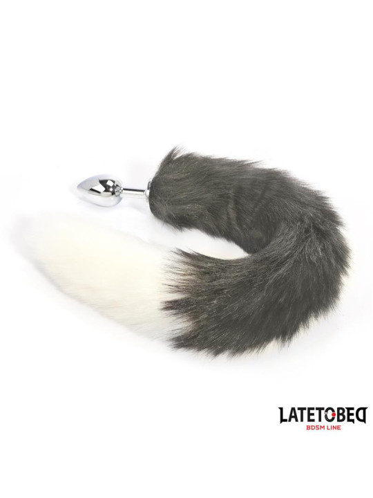 Plug Anal Cola Blanco y Negro 40 cm - Juguetes XXX | Compra Ahora