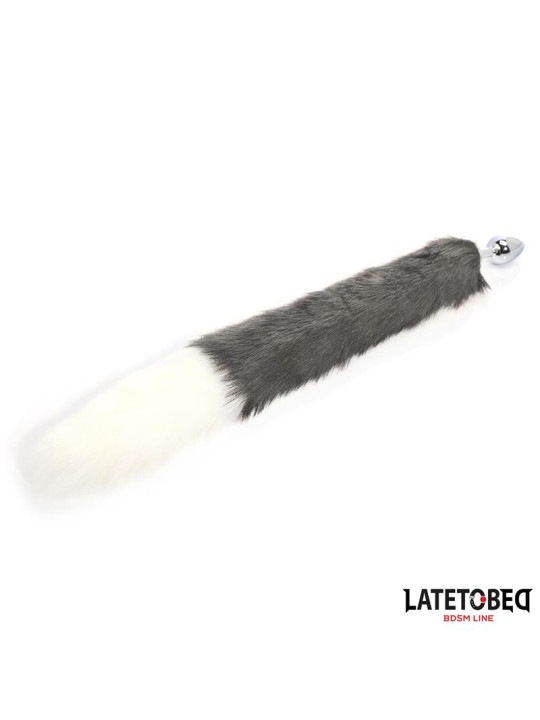 Plug Anal Cola Blanco y Negro 40 cm - Juguetes XXX | Compra Ahora