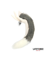 Plug Anal Cola Blanco y Negro 40 cm - Juguetes XXX | Compra Ahora