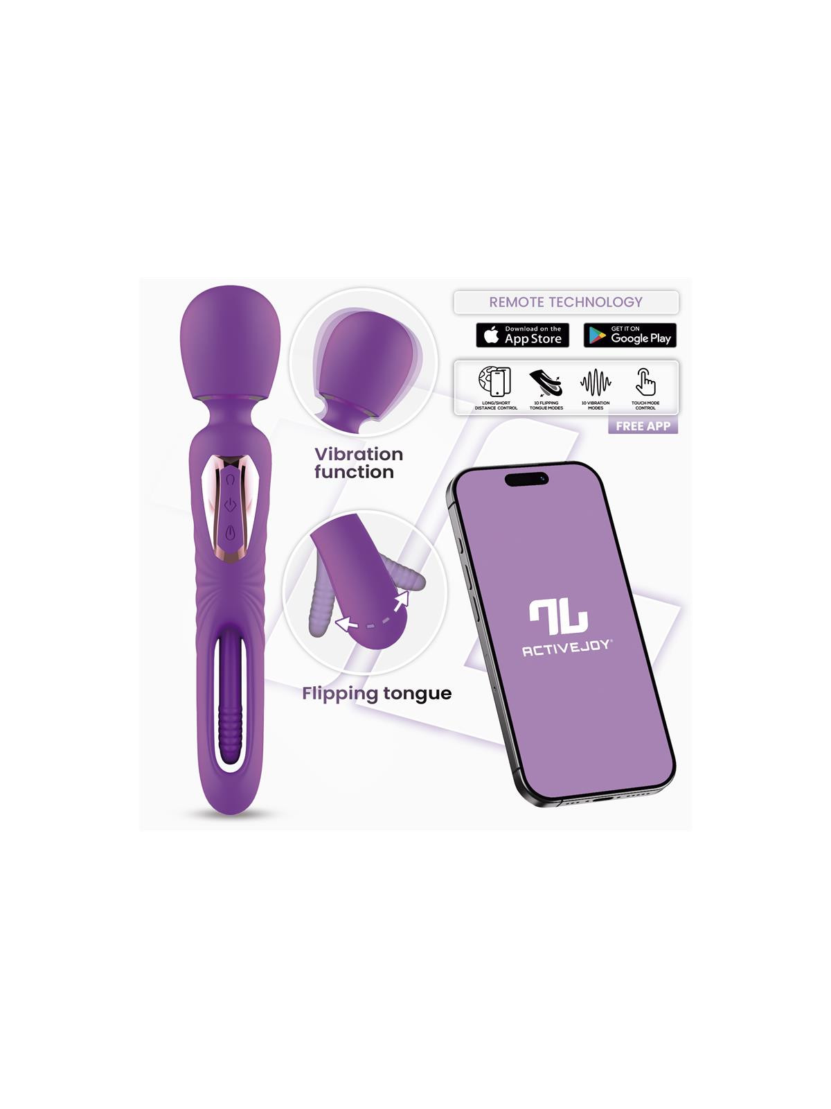 Masajeador Salma con Flipping Tongue y Vibración - Juguetes XXX