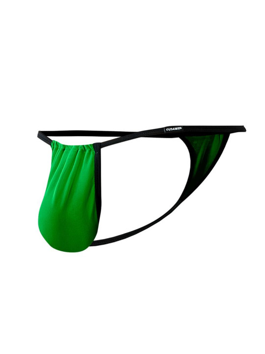 Tanga Fluo Pouch Verde - Lencería Sensual y Vibrante