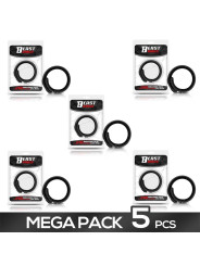 Pack 5 Anillos Pene Ajustables Silicona - Varios 