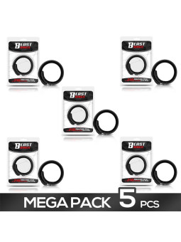 Pack 5 Anillos Pene Ajustables Silicona - Varios 