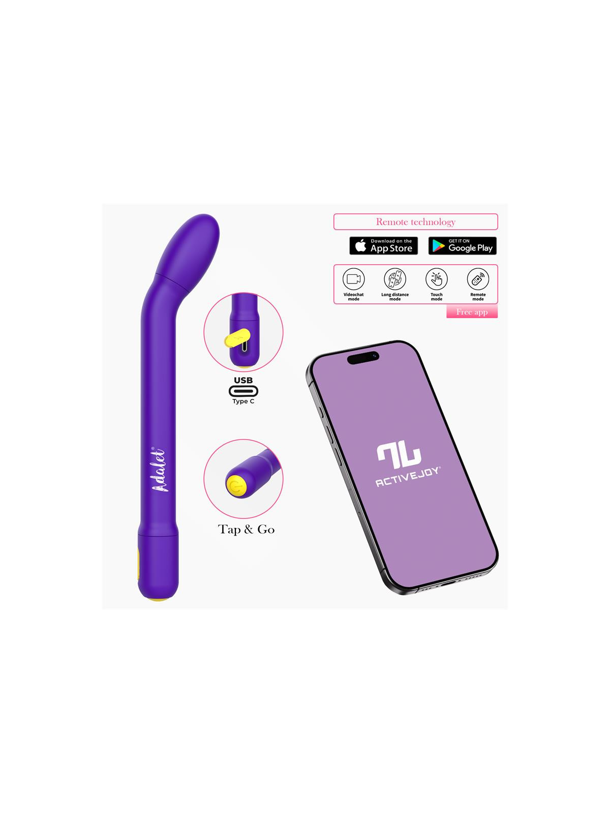 Estimulador Punto G con APP - Juguetes XXX Purpura