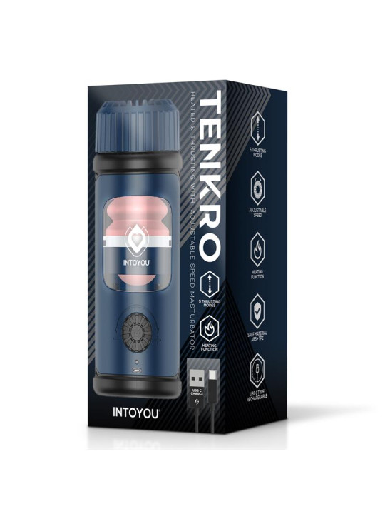 Tenkro Masturbador con Thrusting y Calor USB-C | Juguetes XXX - ¡Descubre el placer!
