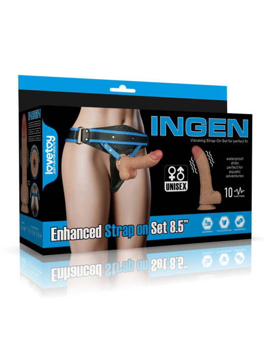 Arnés con Dildo Vibrador 8.5 - Juguetes XXX