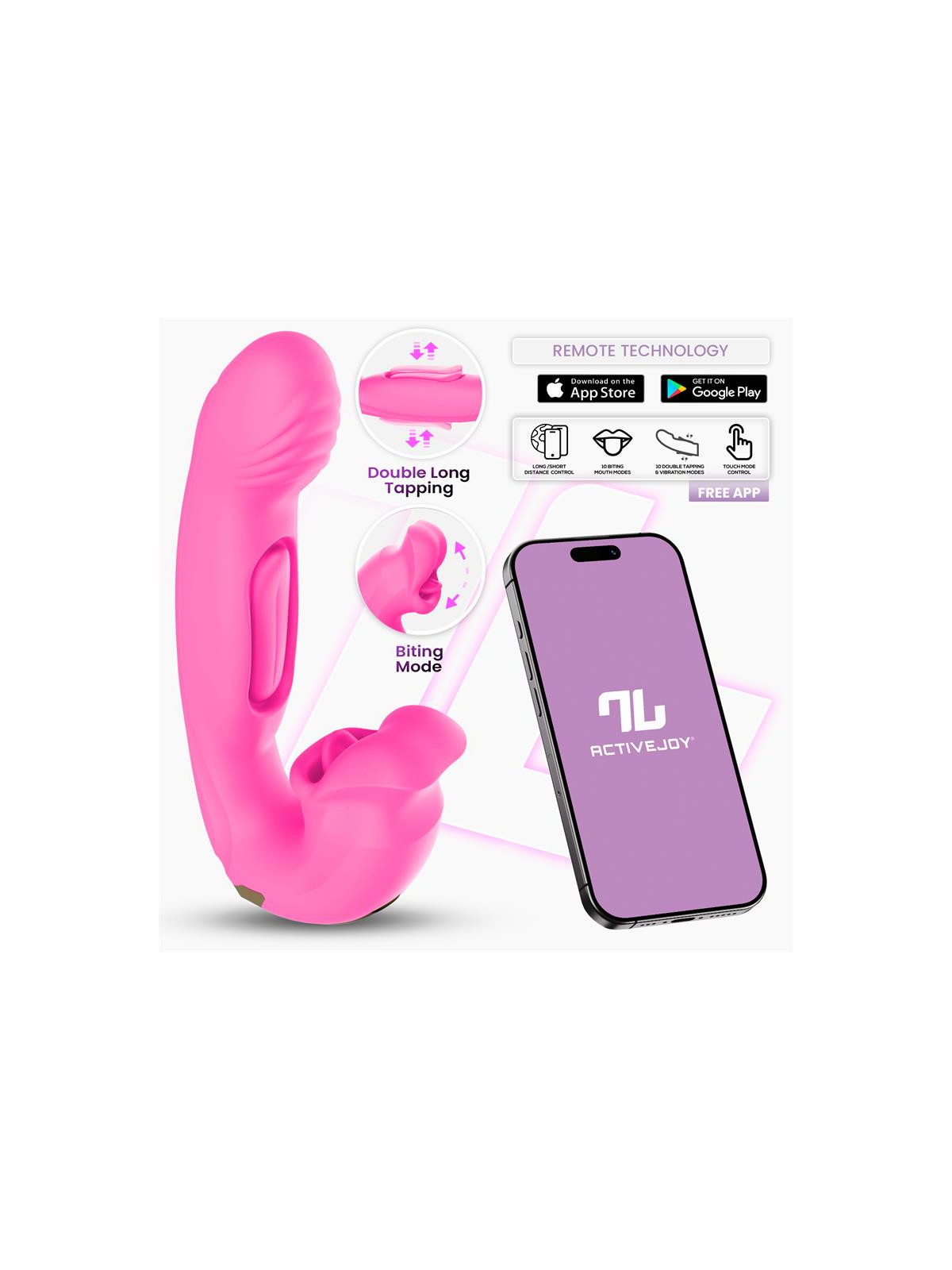 Bimby Vibrador Doble Tapping con APP - Juguetes XXX