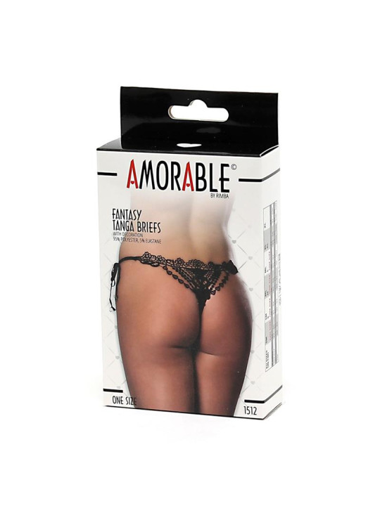 Tanga Fantasia Negro Talla Unica