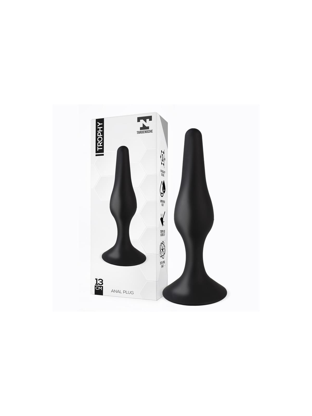 Trophy Plug Anal 13 cm Silicona Negro