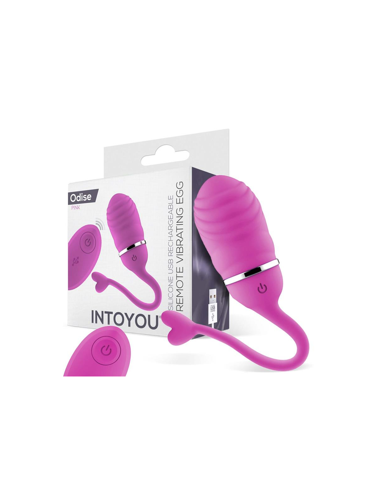 Huevo Vibrador Control Remoto Odise USB Silicona Rosa