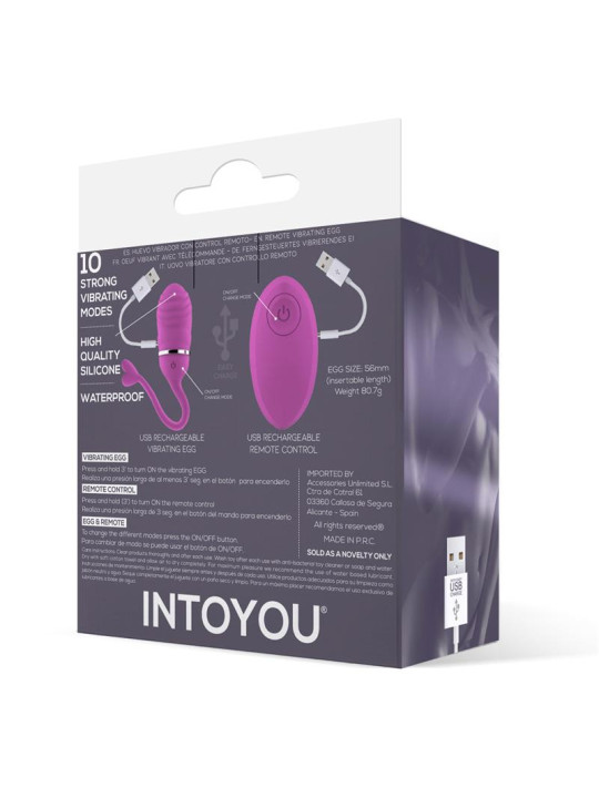 Huevo Vibrador Control Remoto Odise USB Silicona Rosa