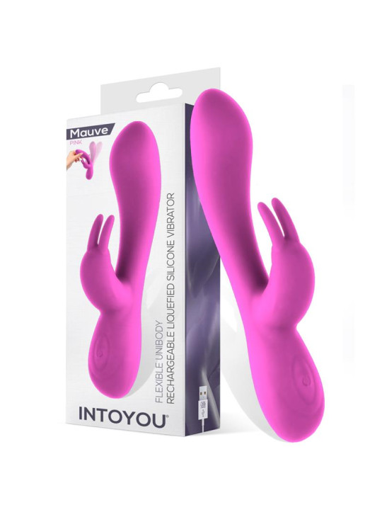 Mauve Vibrador Unibody Silicona Líquida USB Rosa