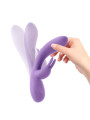 Mauve Vibrador Unibody Silicona Líquida USB Púrpura