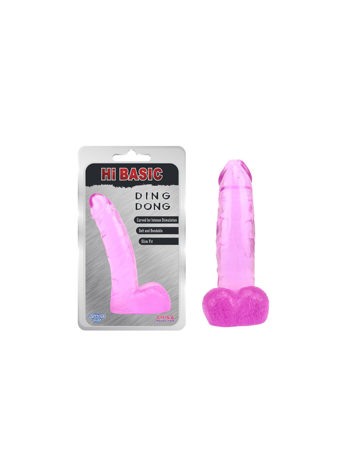 Dildo Ding Dong Transparente-Pink